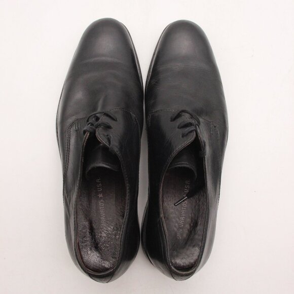 John Varvatos USA Men's Size 9 M Black Leather Plain Toe Oxfords Dress Shoes - Picture 8 of 10